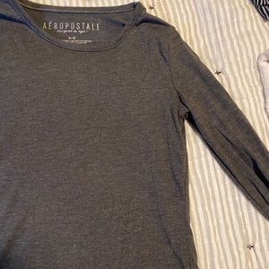 Grey Long Sleeve Top
